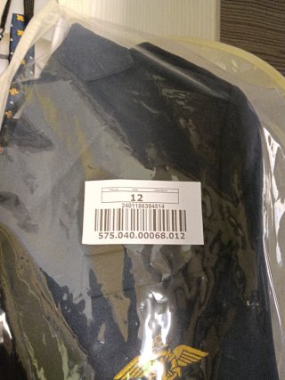 Traje de comunión niño azul y dorado