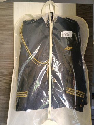 Traje de comunión niño azul y dorado