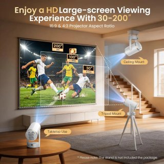 Proyector Portátil 4K Soporte 1080P
