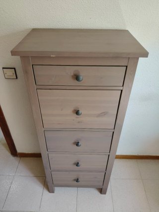Cómoda de madera 5 cajones