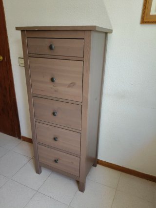 Cómoda de madera 5 cajones