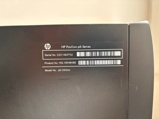 Ordenador de sobremesa HP Pavilion (sólo la torre)