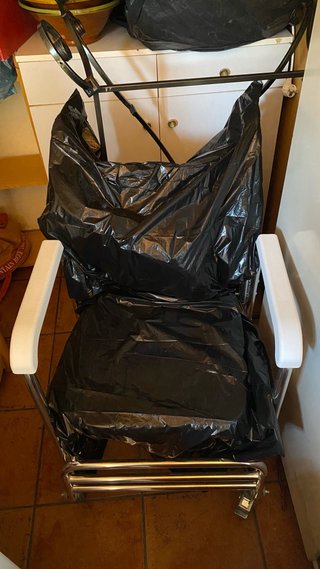 Silla de ruedas con inodoro para ducha de baño