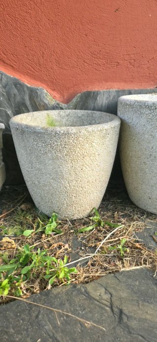 Jardineras de piedra.