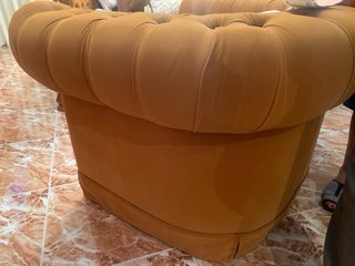Sofá Chester Marrón claro/Terciopelo