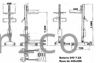 Apilador Eléctrico 90Kg - 1360 mm - 10700