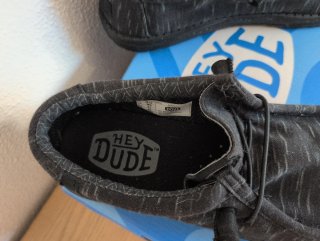 Zapatos Hey Dude Talla 43 Negro/Gris