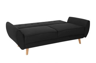 Sofá cama nórdico 3 plazas negro