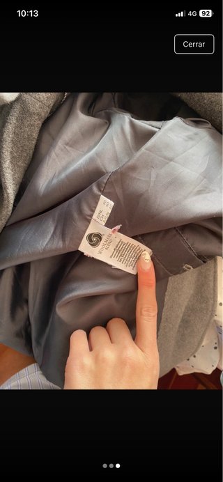 Abrigo unisex gris talla única