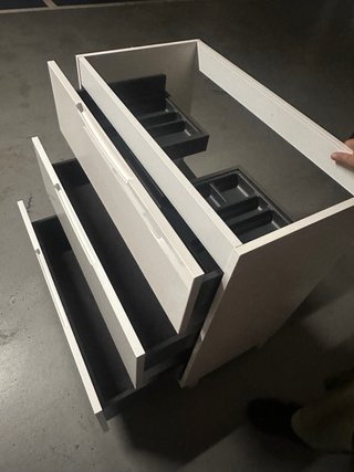 Mueble de baño blanco 80x45 con lavabo