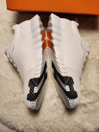 Zapatillas Hermes Blancas y Naranja Nuevas