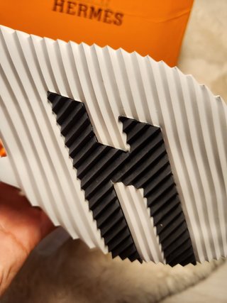 Zapatillas Hermes Blancas y Naranja Nuevas