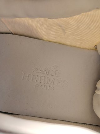 Zapatillas Hermes Blancas y Naranja Nuevas