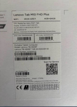 Lenovo Tab M10 FHD Plus 64GB + funda + auriculares