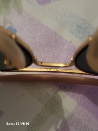 Gafas Ray Ban Aviador Azul Dorado