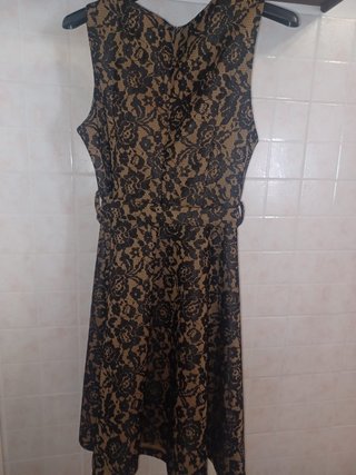 Abito donna elegante Sweet Miss nero/marrone