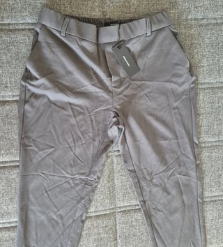 Pantalón Vero Moda L Gris Liso