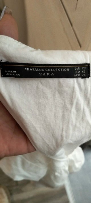 Vestido Zara Talla XS Blanco