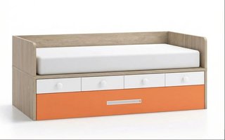 CAMA COMPACTA DOBLE CON CAJONES.
