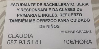 Cuidado de niños y clases particulares ingles