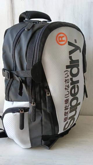 Superdry Sac Zaino Sportivo Nero Bianco