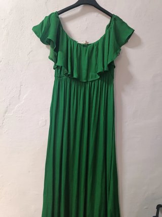 Vestido largo verde Women'secret Talla S