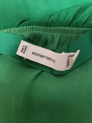 Vestido largo verde Women'secret Talla S