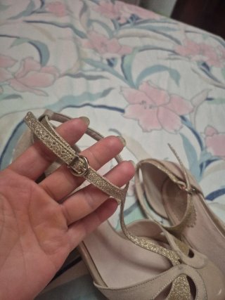 Sandalias Mademoiselle Beige y Dorado