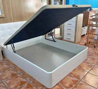 Canapé abatible madera con colchónes viscoelástica