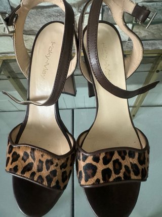 Sandali tacco alto marrone leopardato 38 Hoky May