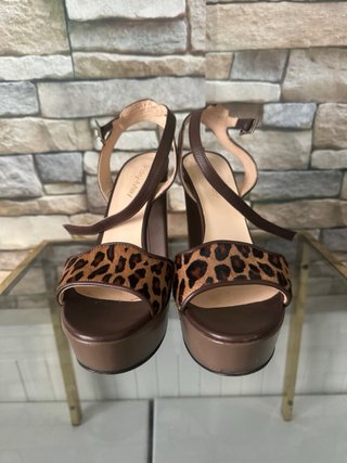 Sandali tacco alto marrone leopardato 38 Hoky May