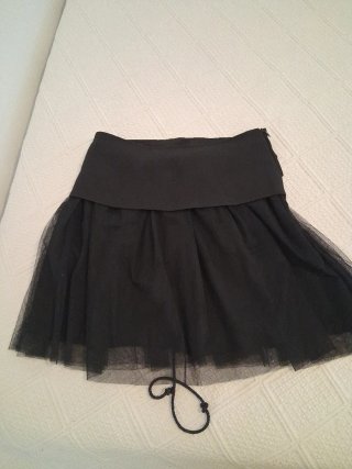 Falda Punk Rave Negra Corsé