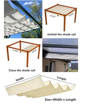 Toldo retráctil exterior 2x2m impermeable