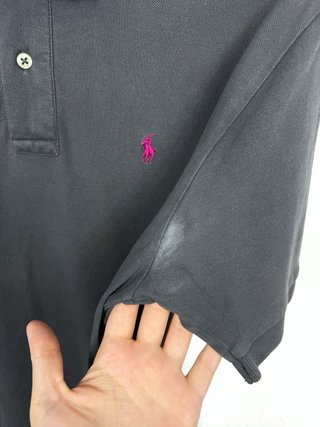 Polo Ralph Lauren Clásico Logo Bordado Retro Gris