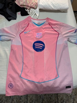 Camiseta FCB Rosa Nike Talla XL Camisa No Oficial