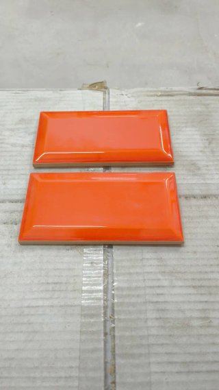 2 Azulejos Metro Naranja 15x7.5 cm