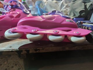 Patins em Linha Rosa e Roxo