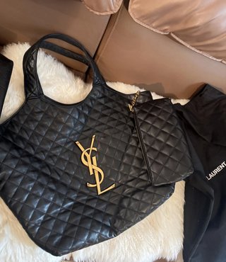 Bolso Saint Laurent iCare Piel Cordero Negro