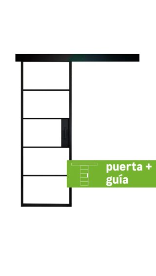 Puerta corredera cristal y aluminio leroy Merlin.