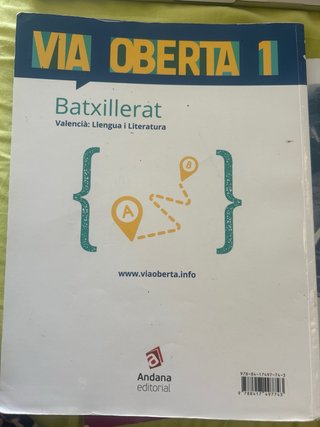 Valencià, llengua i literatura, batxillerat, 1