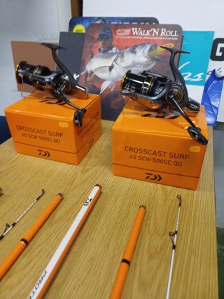 Pareja Cañas Pesca Daiwa + Carretes