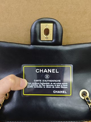 Bolso Mini Chanel CF Piel Negro Cadena Dorada