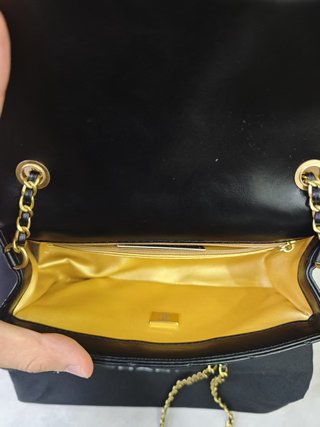 Bolso Mini Chanel CF Piel Negro Cadena Dorada