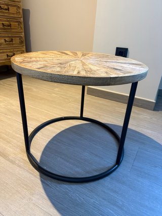 Mesa auxiliar madera y metal Maisons du Monde