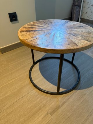 Mesa auxiliar madera y metal Maisons du Monde