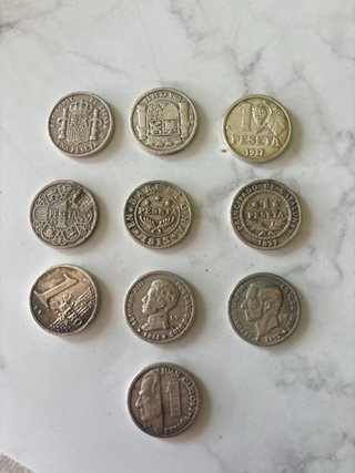 Lote de 10 monedas antiguas españolas