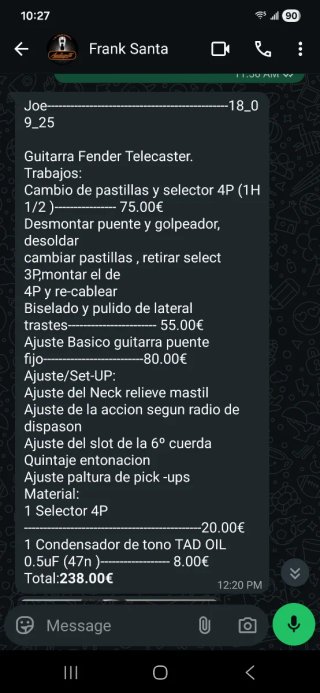 Fender Telecaster AM Performer 2023 + €500 mejoras