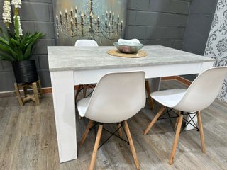 Mesa Comedor Blanca y 6 Sillas