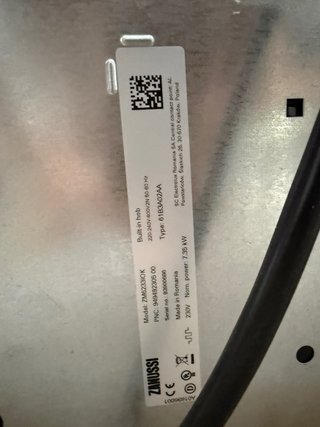 Placa de Inducción Zanussi