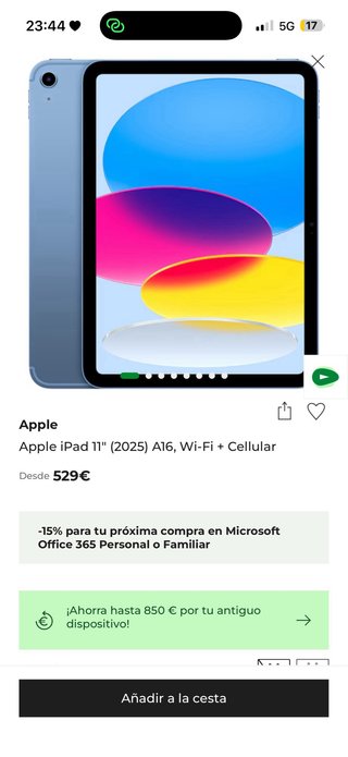 iPad 11 (2025) A16 WiFi + Cellular Plata